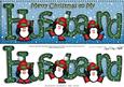 Large Dl Xmas Husband with Penguins Quick Card 3D Decoupage