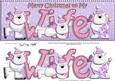 Large Dl Xmas Wife with Polar Bears Quick Card 3D Decoupage