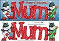 Large Dl Xmas Mum with Snowmen Quick Card 3D Decoupage