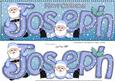 Xmas Large Dl Joseph Quick Card with Santa N 3D Decoupage