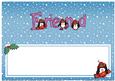 Xmas Friend with Penguins Matching Large Dl Insert