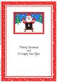 A5 Xmas Sledging Santa Matching Insert