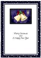 A5 Xmas Bells Matching Insert