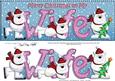 Large Dl Xmas Wife with Polar Bears Quick Card 3D Decoupage