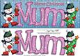 Large Dl Xmas Mum with Snowmen Quick Card 3D Decoupage