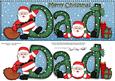 Large Dl Xmas Dad with Santa Quick Card 3D Decoupage