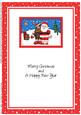 A5 Xmas Santa and Rudolph Presents Matching Insert
