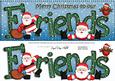 Large Dl Xmas Friends with Santa Quick Card 3D Decoupage