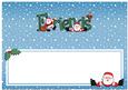 Xmas Friends with Santa Matching Large Dl Insert