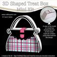 Tartan Handbag Shaped Treat or Favour Box Mini Kit
