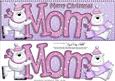 Large Dl Xmas Mom with Polar Bears Quick Card 3D Decoupage
