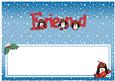 Xmas Friend with Penguins Matching Large Dl Insert