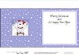 Xmas Sledging Polar Bear Matching Insert Square Landscape