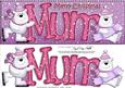 Large Dl Xmas Mum with Polar Bears Quick Card 3D Decoupage