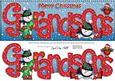 Large Dl Xmas Grandsons with Snowmen Quick Card 3D Decoupage