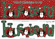 Large Dl Xmas Husband with Penguins Quick Card 3D Decoupage