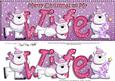 Large Dl Xmas Wife with Polar Bears Quick Card 3D Decoupage