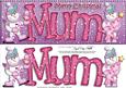 Large Dl Xmas Mum with Snowmen Quick Card 3D Decoupage