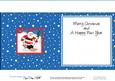 Xmas Skiing Santa Matching Insert Square Landscape