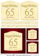 65th Birthday Red Wine Label with 3D Decoupage