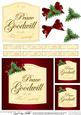 Christmas Red Wine Label with 3D Decoupage