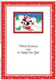 A5 Xmas Skiing Milly Moo Cow Matching Insert