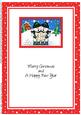 A5 Xmas Singing Snowmen Matching Insert