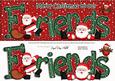 Large Dl Xmas Friends with Santa Quick Card 3D Decoupage