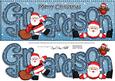 Large Dl Xmas Grandson with Santa Quick Card 3D Decoupage