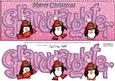 Large Dl Xmas Granddaughter with Penguins Quick Card 3D Deco