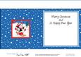Xmas Skiing Milly Moo Cow Matching Insert Square Landscape