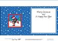Xmas Skating Scottie Dog Matching Insert Square Landscape