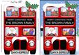 Xmas Santa Express Brown Family A5 Quick Card N 3D Decoupage