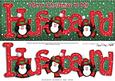 Large Dl Xmas Husband with Penguins Quick Card 3D Decoupage