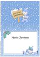 Snowman Baby's First Christmas Matching A5 Insert