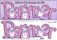 Large Dl Xmas Partner with Penguins Quick Card 3D Decoupage