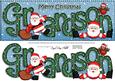 Large Dl Xmas Grandson with Santa Quick Card 3D Decoupage