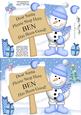 Xmas Snowman Ben's Been Good A5 Quick Card 3D Decoupage