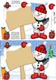 Xmas Snowman's Sign A5 Quick Card 3D Decoupage
