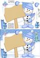 Xmas Snowman's Sign A5 Quick Card 3D Decoupage