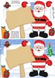 Xmas Santa's Sign A5 Quick Card 3D Decoupage