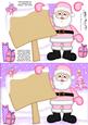 Xmas Santa's Sign A5 Quick Card 3D Decoupage