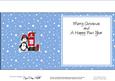 Xmas Penguins N Postbox Matching Insert Square Landscape