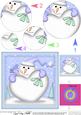 Xmas Snowman Xmas Love Circle Pyramage Topper