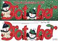 Large Dl Xmas Brother with Snowmen Quick Card 3D Decoupage