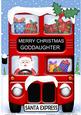 A4 Xmas Santa Express Goddaughter Card Topper