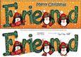Large Dl Xmas Friend with Penguins Quick Card 3D Decoupage