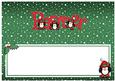Xmas Partner with Penguins Matching Large Dl Insert