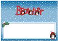 Xmas Brother with Penguins Matching Large Dl Insert