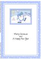 A5 Xmas Skating Penguin Matching Insert